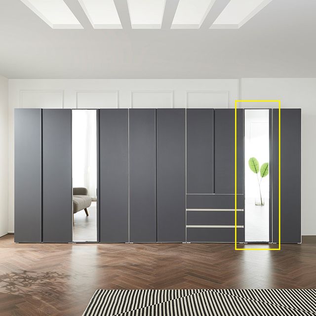 C1041 틈새 행거 옷장+거울 2colors