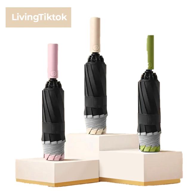 거꾸로 3단자동 암막 UV차단 106cm 야광 반사 우산