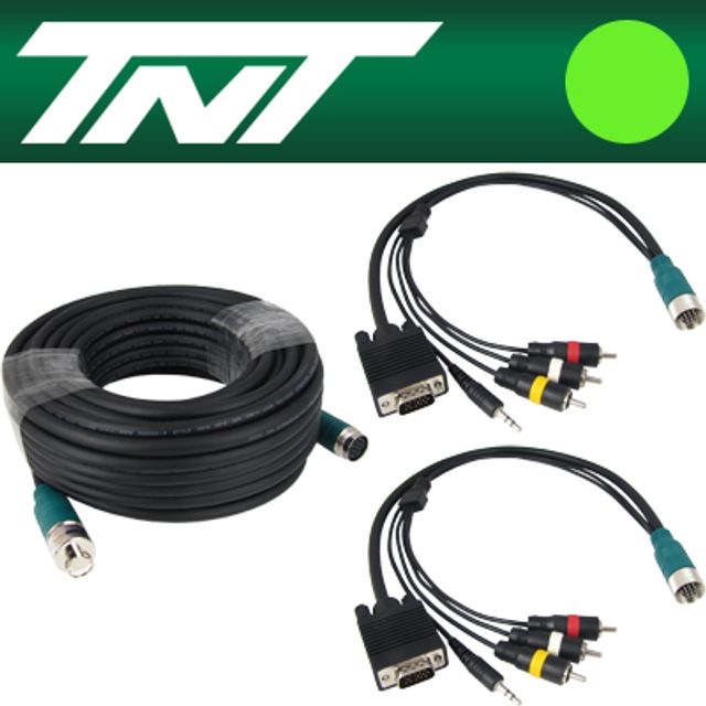 강원전자 TNT RGB+스테레오 or 3RCA 분리형(배관용) 케이블 41m NM-TNTA40S4