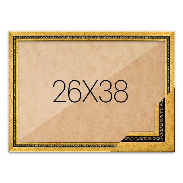 퍼즐액자 26x38 고급형 그레이스 다크골드