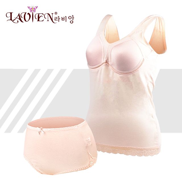 인견쿨매쉬 몰드브라런닝 노라인팬티 세트