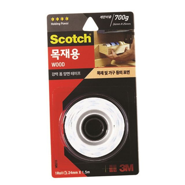 3M 스카치 강력 목재용 폼 양면테이프 1P 접착 문구
