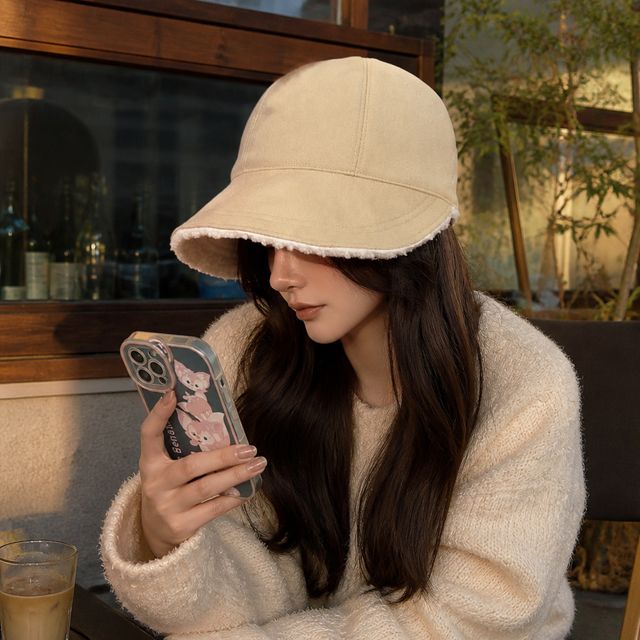 여성 벙거지 털모자 가을 겨울 양면 보온 뽀글이 모자 스트랩 조절 선 햇 방한모자