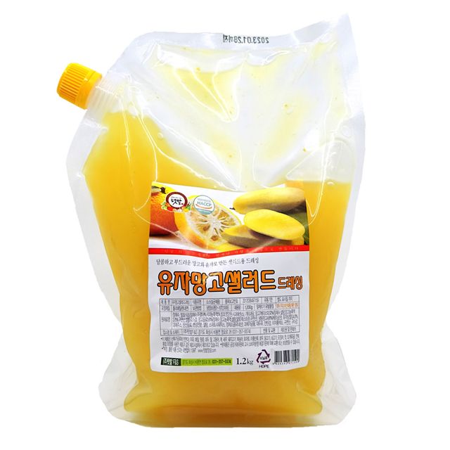 상큼한 텃밭 냉장 유자망고 드레싱 1.2kg