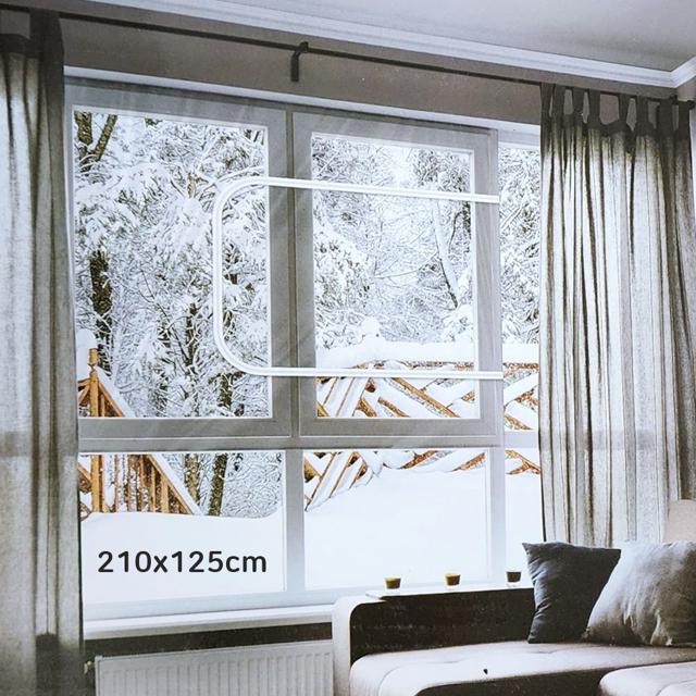 삼정에바 지퍼형 창문 투명 보온 방풍비닐막 210x125