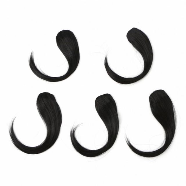 부분가발 5p세트 블랙 머리피스 똑딱이헤어피스 똑딱이가발