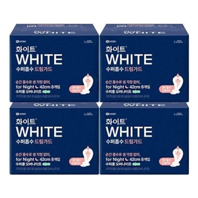 드림가드 오버나이트대 드림가드패드 오버나이트패드 8개입x4
