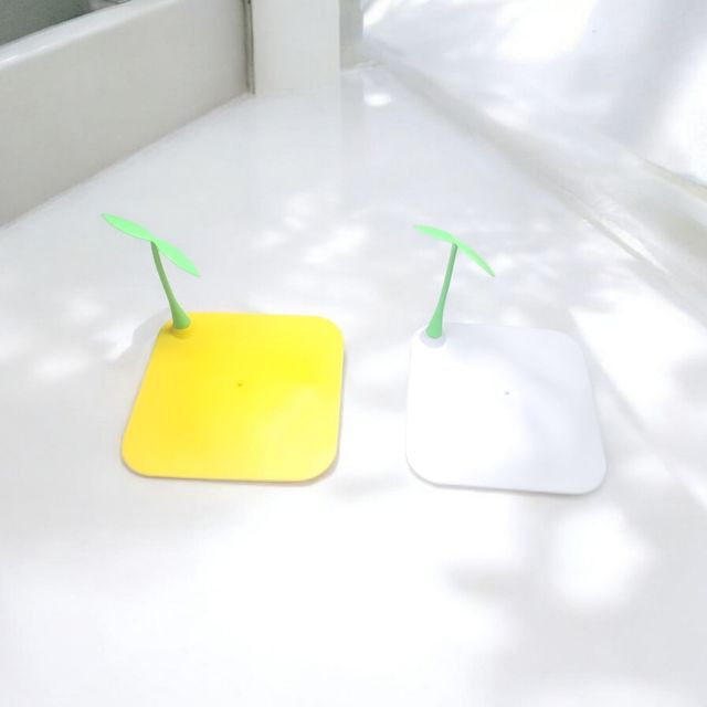 새싹 배수구 덮개 옐로우 화이트
