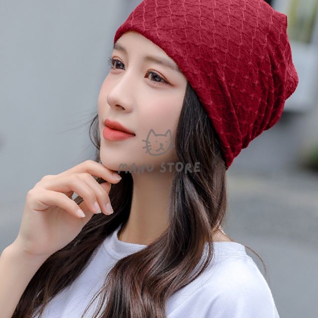 목워머 주방두건 멀티스카프 비니 2p세트 와인