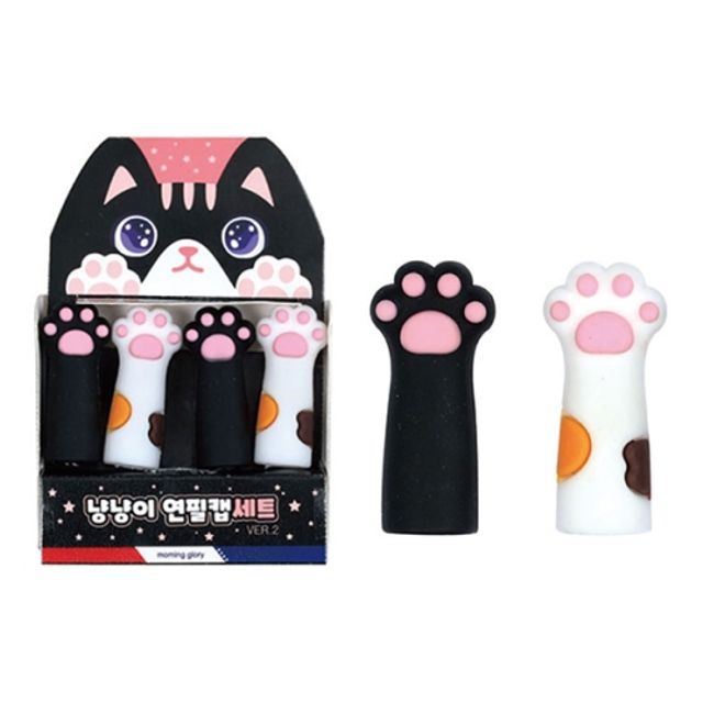 냥냥이 연필캡 세트 4EA, 초등학생 캐릭터 문구