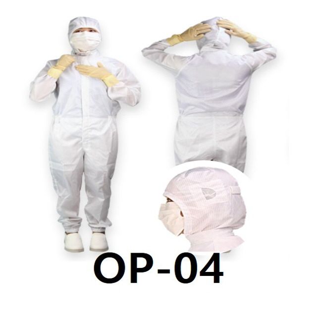 제전복 QPRO 후드원피스 귀망사 OP-04 정전기 방지 작업복