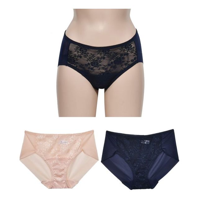 비비안 매력적인 레이스 미디 삼각 햄팬티 쾌적한착용