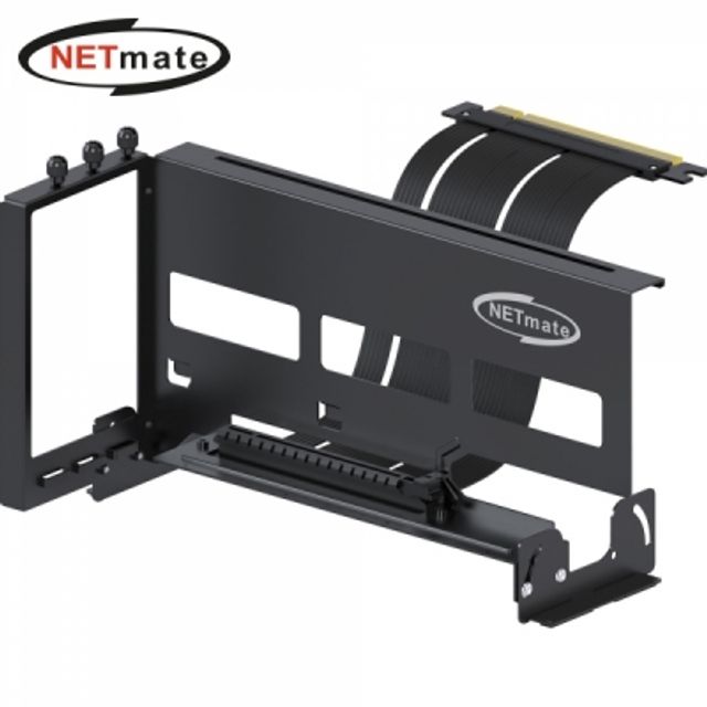 강원전자 넷메이트 PCI-E 4.0 라이저 케이블 지지대 키트 (블랙/각도조절) (EZDIY-FAB) NM-HPI3332