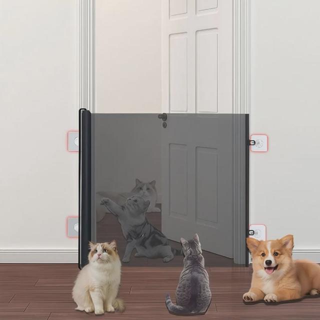 애완동물 슬라이드 안전문 강아지 고양이 출입문 안전장비