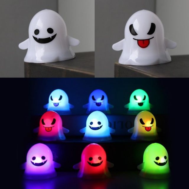 할로윈 LED 초 소품 촛대 유령 장식