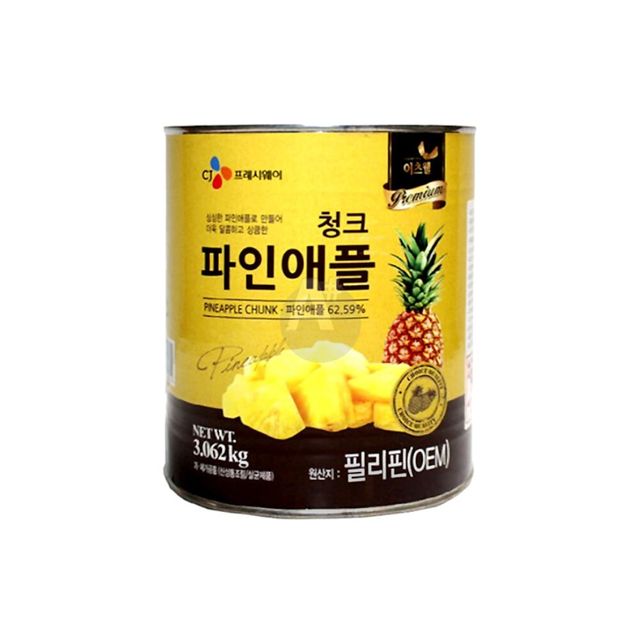 이츠웰 프리미엄 청크 파인애플캔 3.062Kg X6개 화채