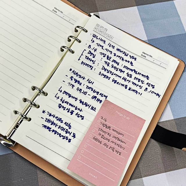 데일리 만년 다이어리 노트 블랙 6공 A5 일기장 만년