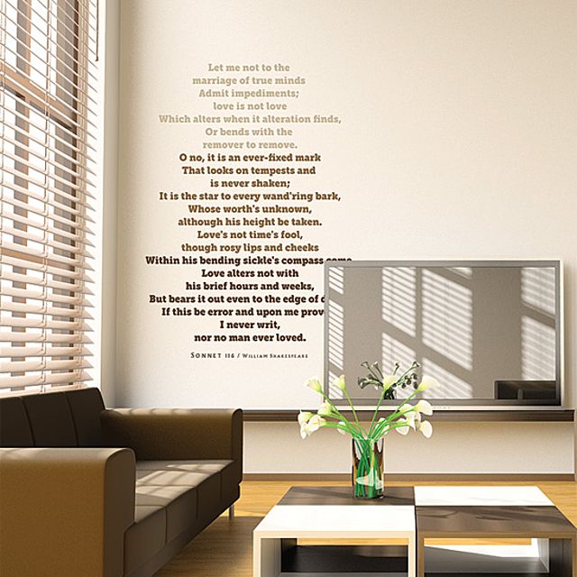 Sonnet 116 레터링스티커 시트지 벽지 포인트스티커