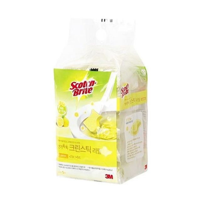 3M 향기톡톡 크린스틱 리필, 레몬향 변기수세미 5개입