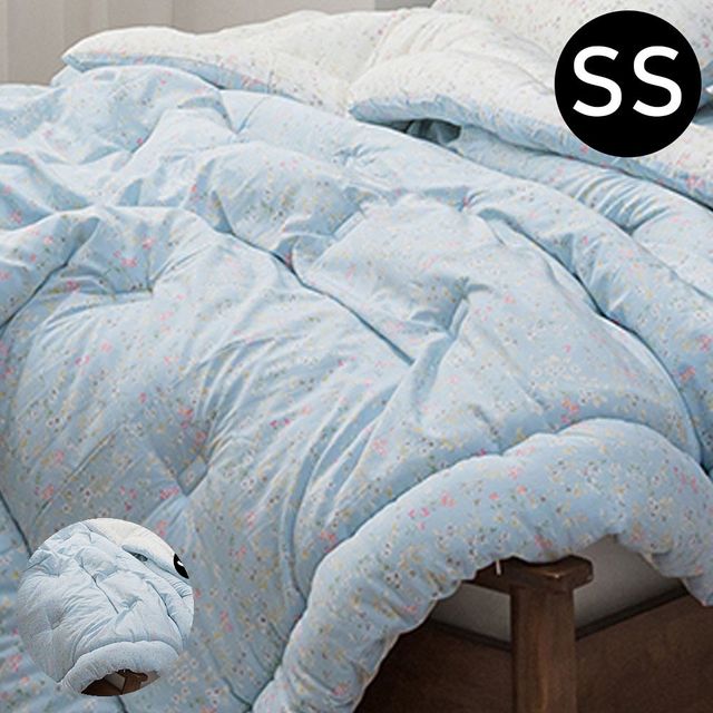 마이크로화이바이불 양면이불 빈티지플라워 모달 차렵이불 슈퍼싱글 SS 블루