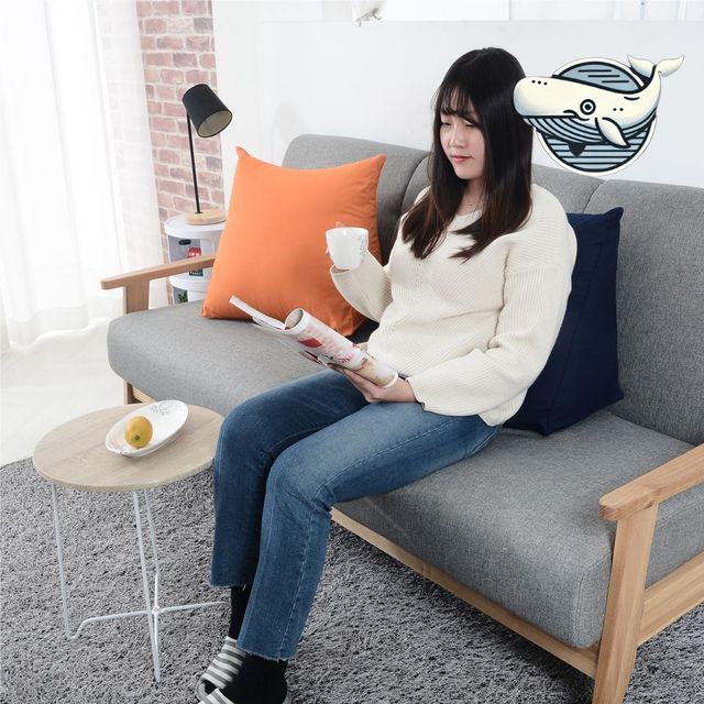 편안한 소형 삼각쿠션 다용도 베개 소파 등받이