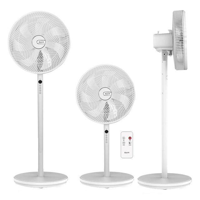 흰색 스탠드선풍기 35cm 리모컨선풍기 7엽 거실 가정용 사무실 높이조절 저소음