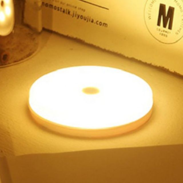 BS 미니 센서등 옐로우 LED 부착형 자동 조명 usb 충전식