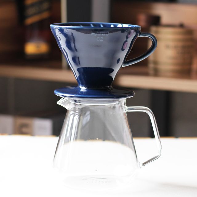 하리오 핸드드립세트 V60 비비드에디션 도자기 커피드리퍼 인디고블루