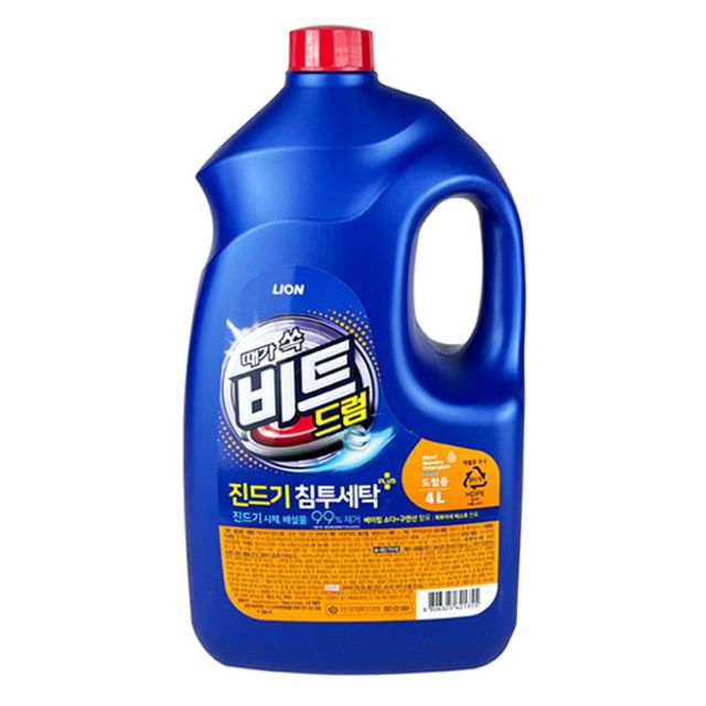 샤인빈 때가쏙 드럼용 4L 용기 빨래 세탁 세제