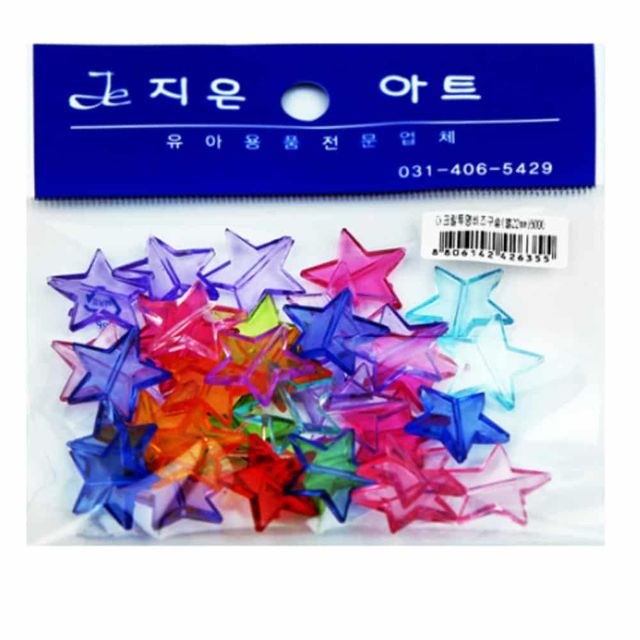 아크릴 비즈(별21mm) 공예부자재 비즈재료 목걸이재료 악세사리부자재 목걸이만들기