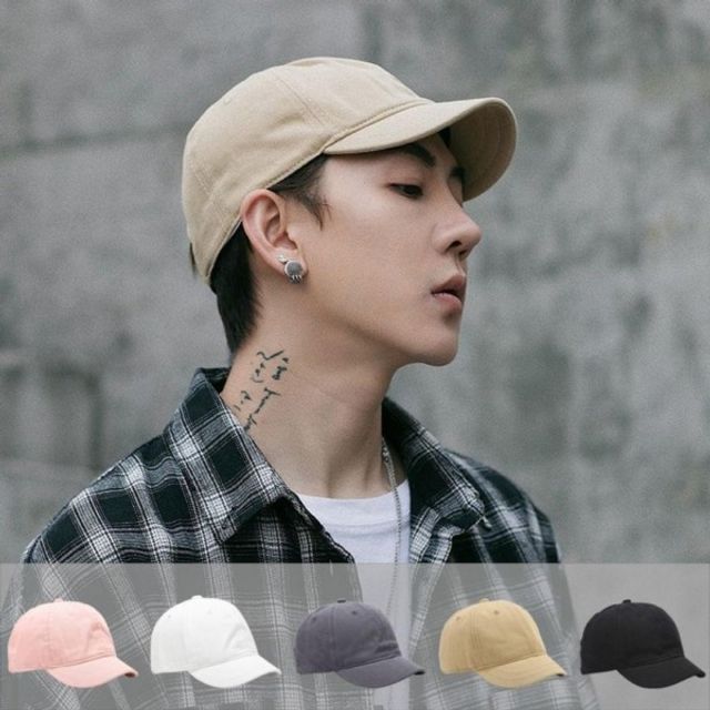 볼캡 모자 창짧은 커플 야구모자 창짧은모자 남녀공용 숏챙모자 여성