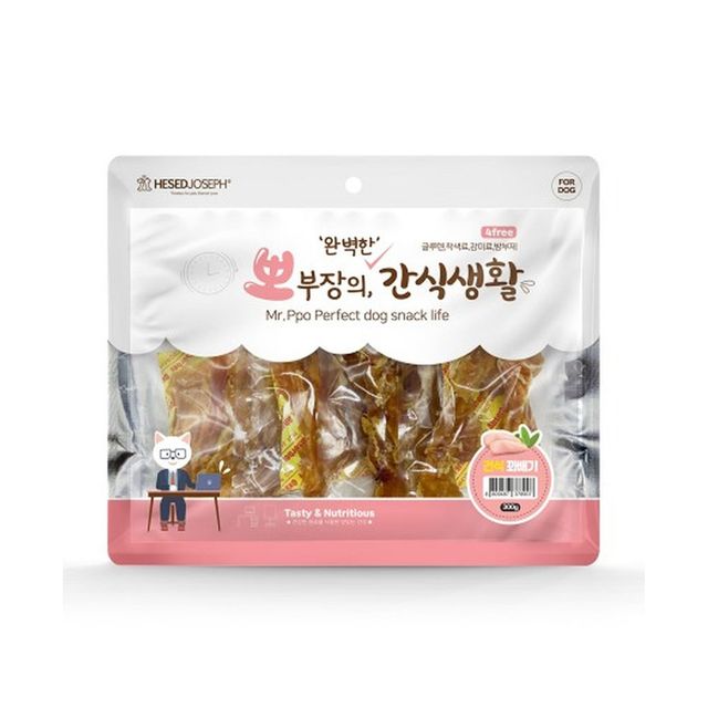 뽀부장의 간식생활 건식 꽈배기 300g 1P 강아지 간식