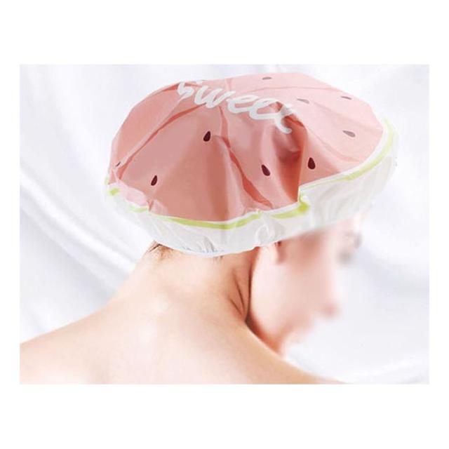 키밍 과일 샤워캡 헤어캡 세안 밴드 방수 머리 목욕