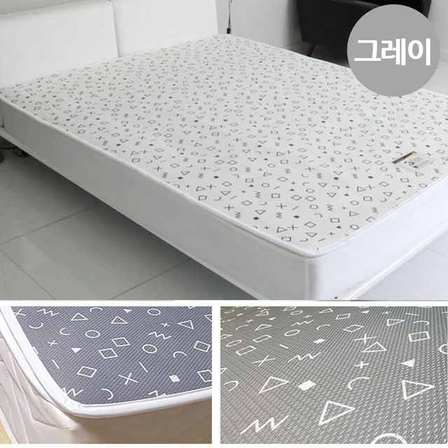 3D 매쉬 퓨어 미끄럼방지 매트 퀸 그레이 PU-2015