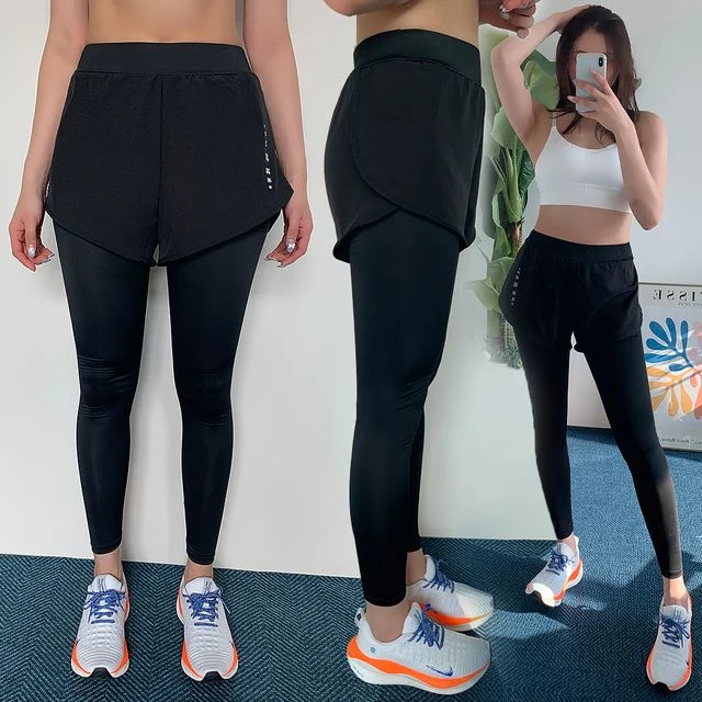 포켓레깅스팬츠 반바지 투인원 쫄바지 운동복 일체형