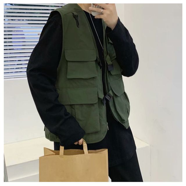 남성오버핏조끼 2컬러 1P 데일리 포켓 패션 베스트