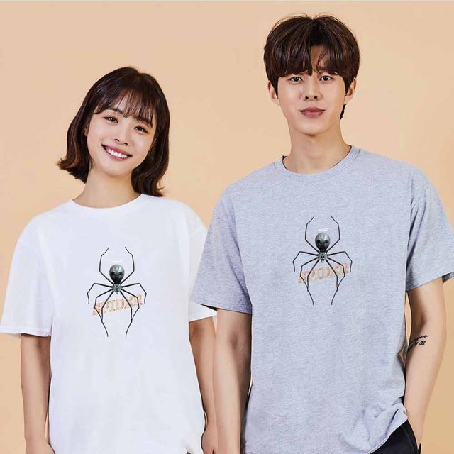 스파이더 디지털프린팅 오버핏 반팔티셔츠