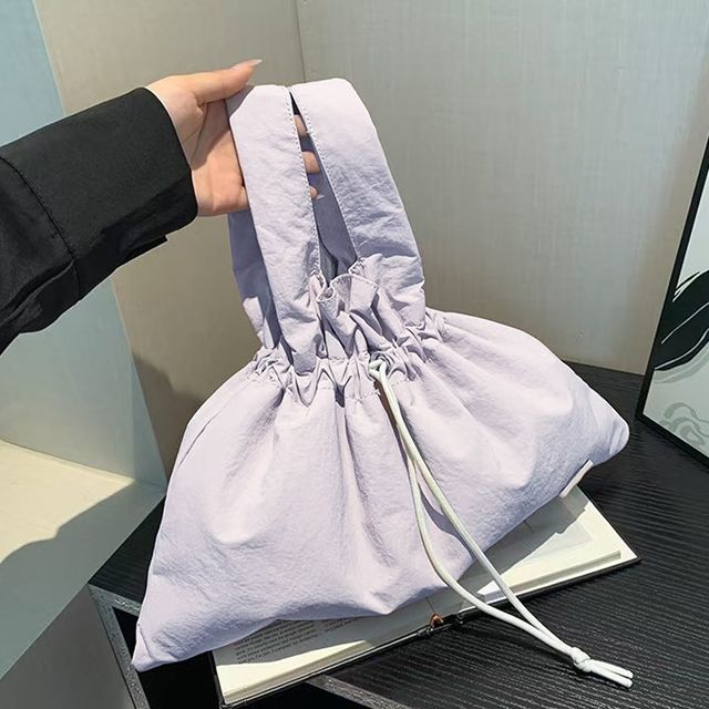 WL 여성 가벼운 토트 백 대학생 직장인 손 가방 퍼플