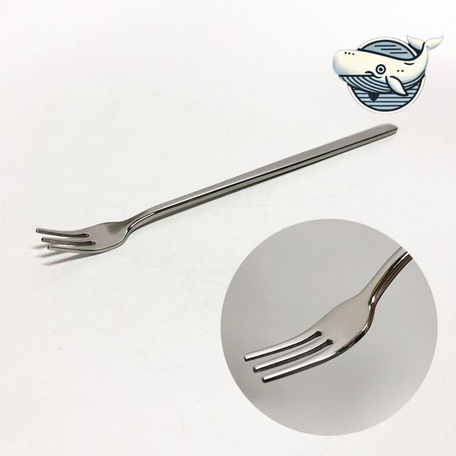 심플 디저트포크 긴형 티포크 식사용 미니포크