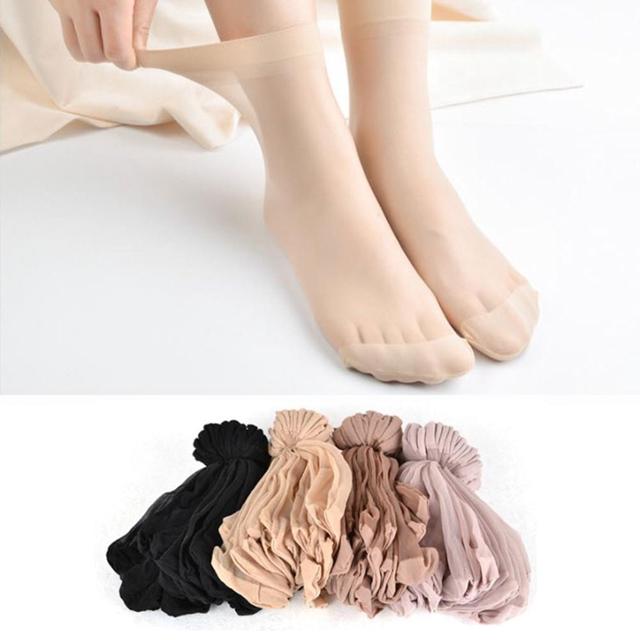 여성 베이직 데일리 컬러 발목 스타킹 20켤레 묶음