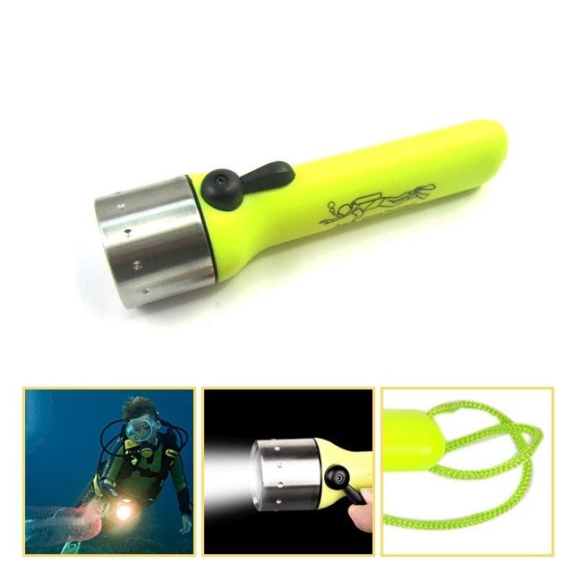 방수 LED 후레쉬(약16.6x4cm) 수중레버 야광손잡이