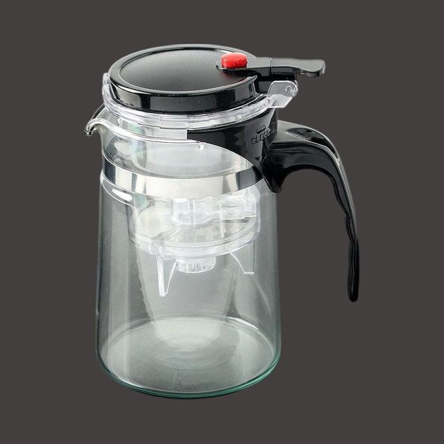 버튼 드롭 차포트 찻잔세트 (700ml/4인 투명)