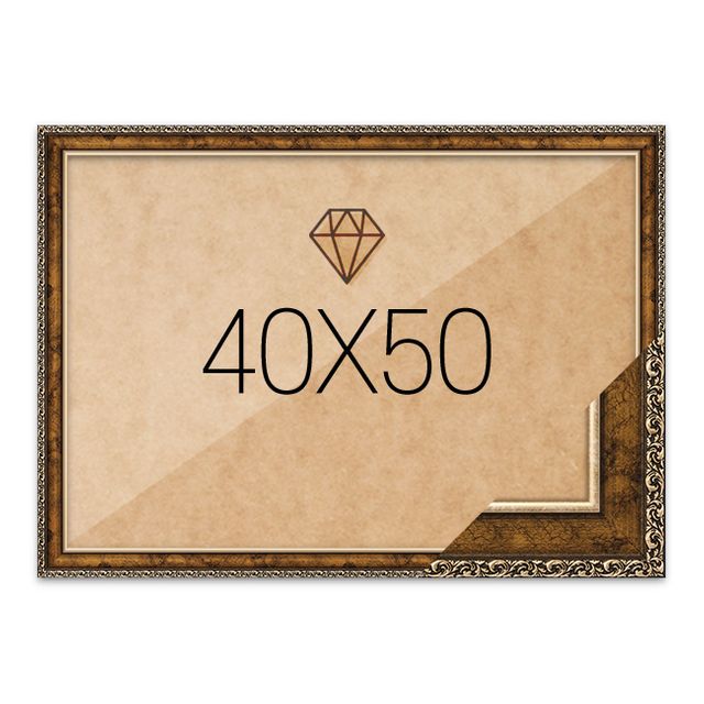 보석십자수액자 40x50 고급형 슬림 앤틱골드 벽걸이 인테리어