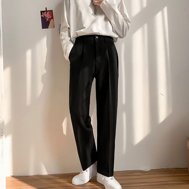 남자 20대 직장인 일자핏 기본 데일리 슬랙스바지
