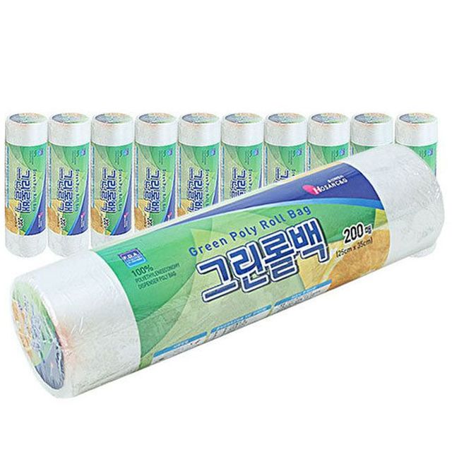 그린롤백 25x35cm 200매 30팩 일회용 위생 비닐팩 주방용