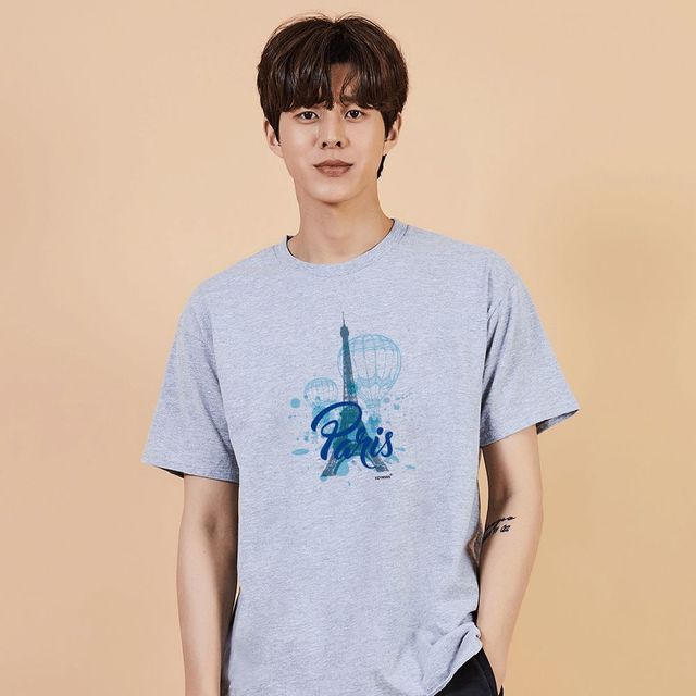 남성 맨투맨 후드티 티셔츠, 면티 코디 파리 프랑스
