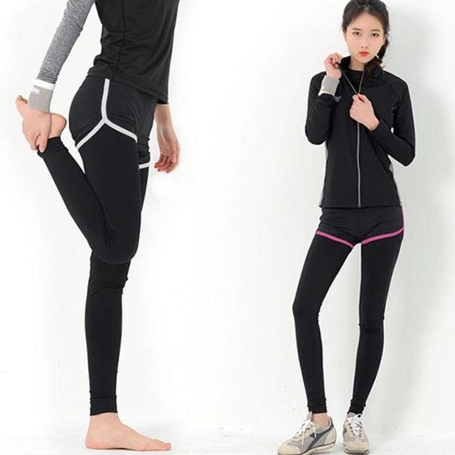 여성 반바지 한줄 요가 스포츠 레쉬가드 9부 레깅스 여성요가복