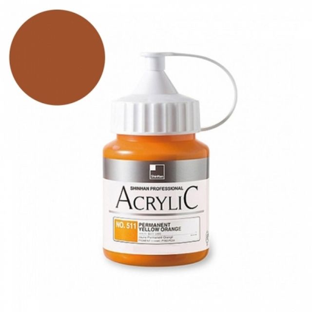 혜명몰 신한 아크릴물감 500ml 552 / Raw Sienna - 갑 (4개입) 채색물감 아크릴채색 전문가용물감 디자인물