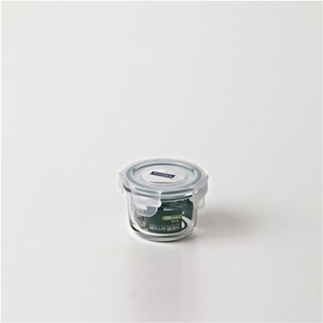 글라스락 밀폐용기 유리반찬통 원형 소 160ml