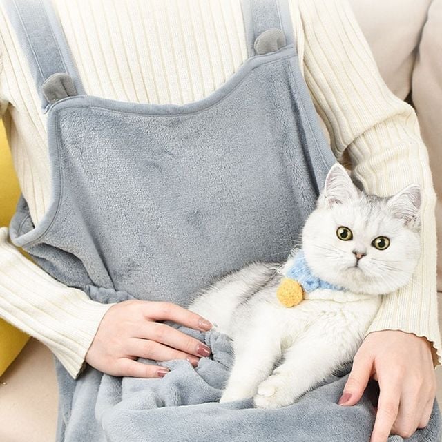 고양이 반려묘 교감 캥거루 주머니 그루밍 앞치마